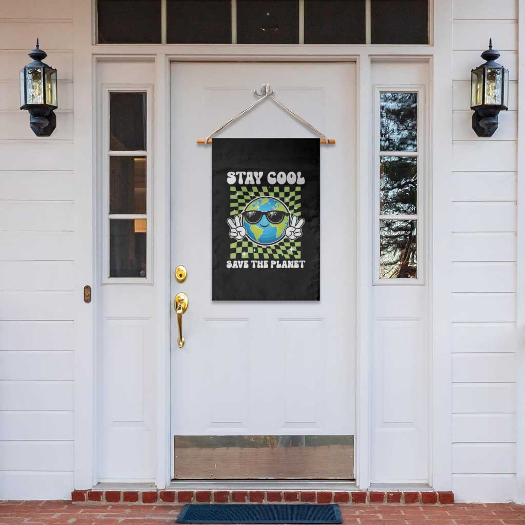 Groovy Earth Day Save The Planet Garden Flag