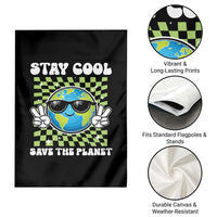 Groovy Earth Day Save The Planet Garden Flag