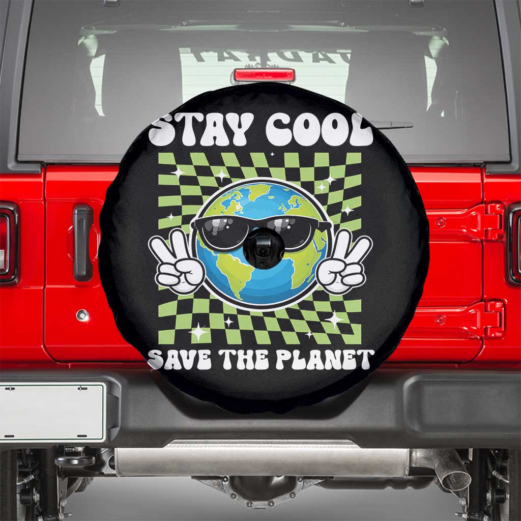 Groovy Earth Day Save The Planet Spare Tire Cover