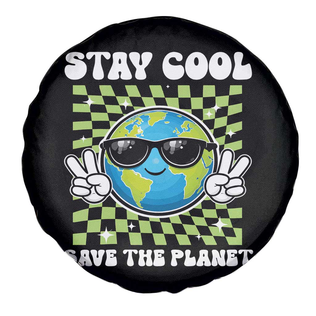 Groovy Earth Day Save The Planet Spare Tire Cover