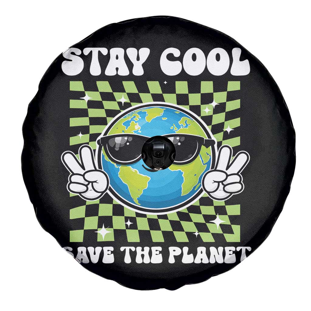 Groovy Earth Day Save The Planet Spare Tire Cover