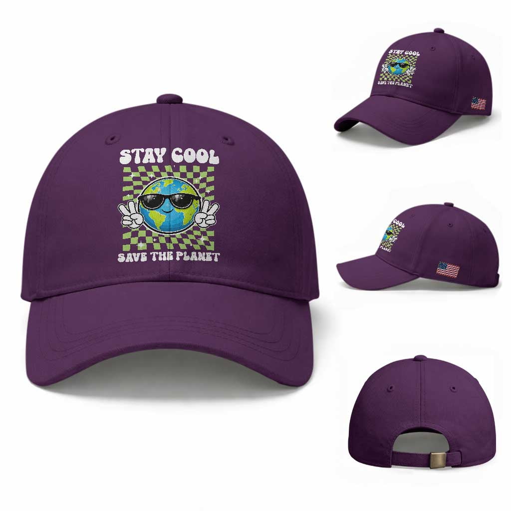 Groovy Earth Day Save The Planet Baseball Cap