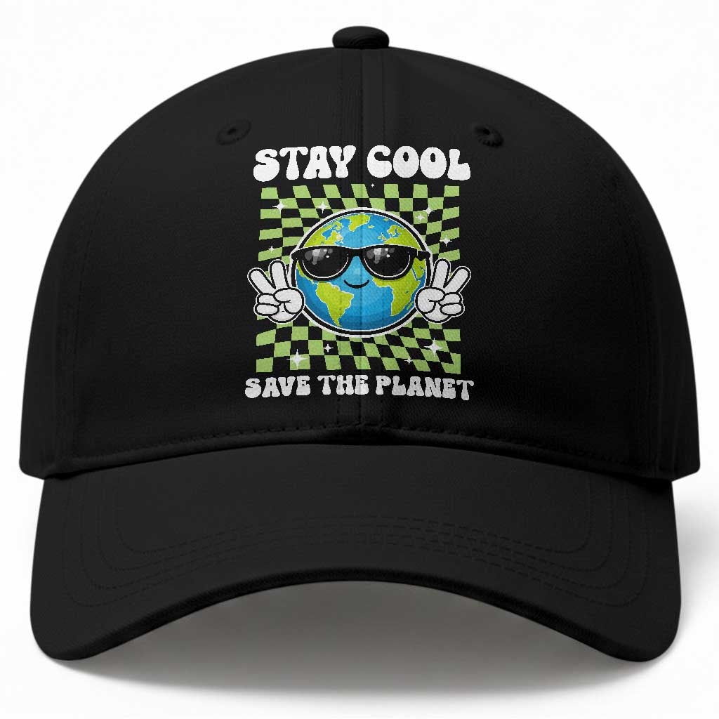 Groovy Earth Day Save The Planet Baseball Cap