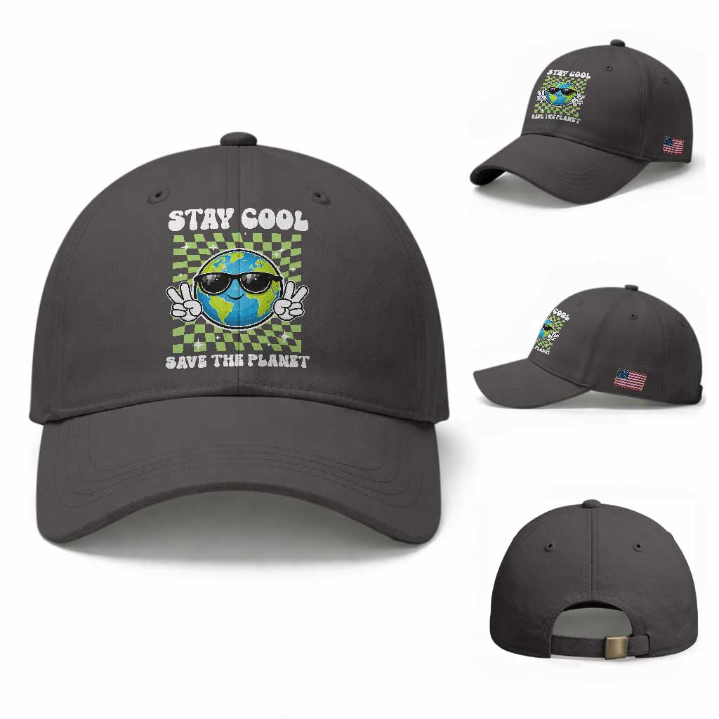 Groovy Earth Day Save The Planet Baseball Cap