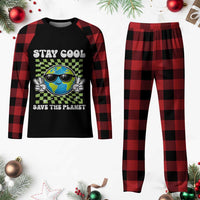 Groovy Earth Day Save The Planet Plaid Pajama Set