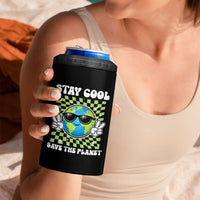 Groovy Earth Day Save The Planet 4 in 1 Can Cooler Tumbler