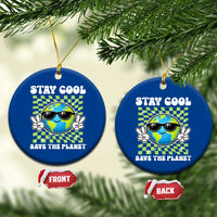 Groovy Earth Day Save The Planet Ceramic Ornament