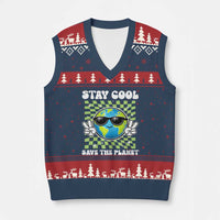 Groovy Earth Day Save The Planet V-Neck Knit Sweater Vest