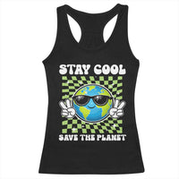Groovy Earth Day Save The Planet Racerback Tank Top