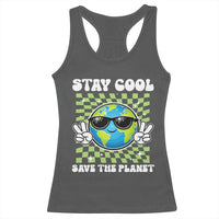 Groovy Earth Day Save The Planet Racerback Tank Top