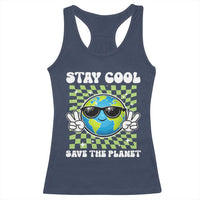 Groovy Earth Day Save The Planet Racerback Tank Top