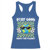 Groovy Earth Day Save The Planet Racerback Tank Top