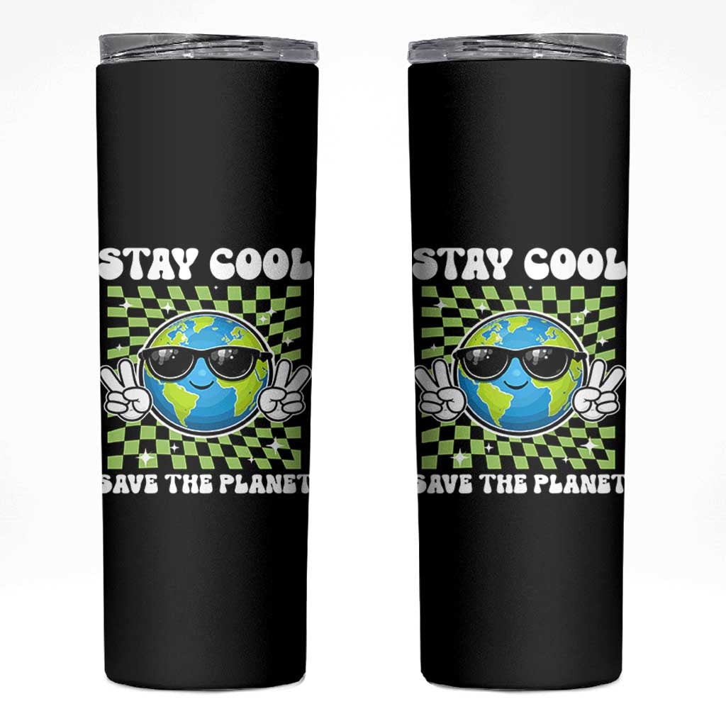 Groovy Earth Day Save The Planet Skinny Tumbler