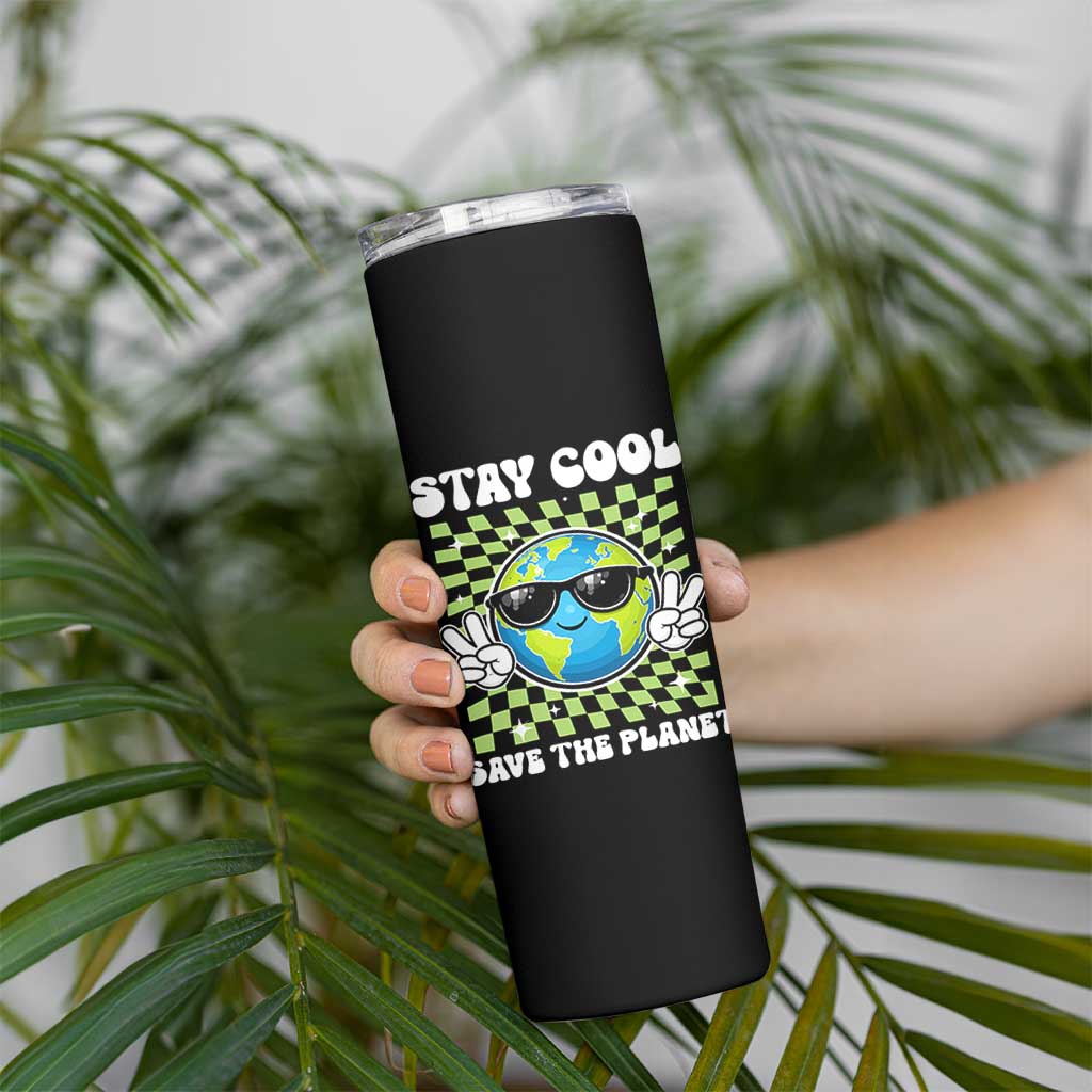 Groovy Earth Day Save The Planet Skinny Tumbler