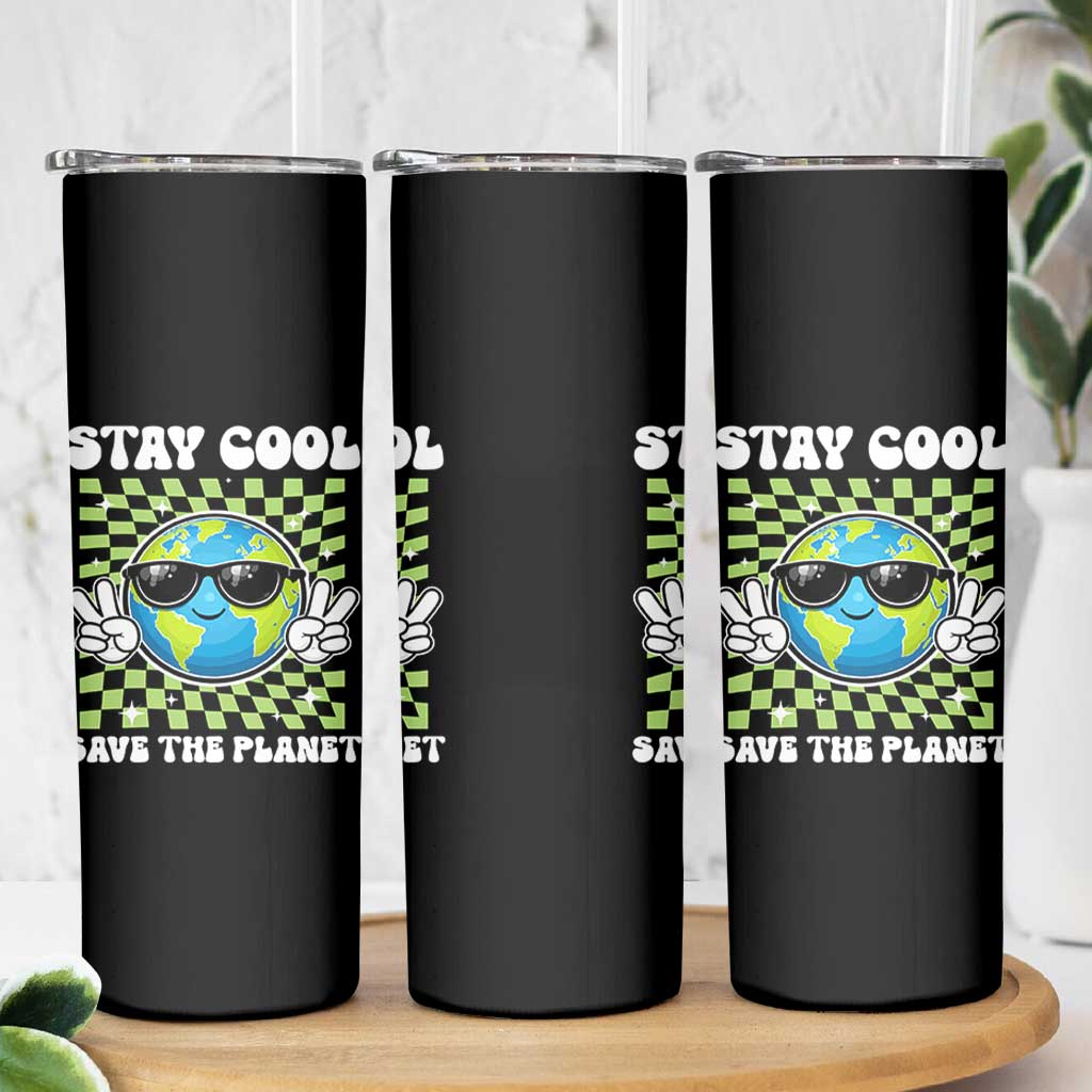 Groovy Earth Day Save The Planet Skinny Tumbler