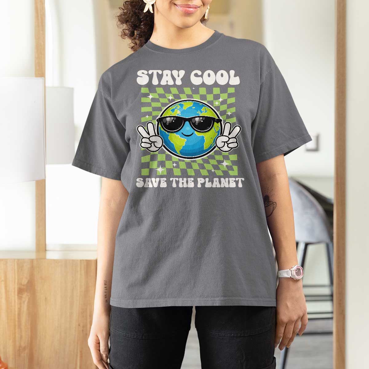 Groovy Earth Day Save The Planet T Shirt For Women