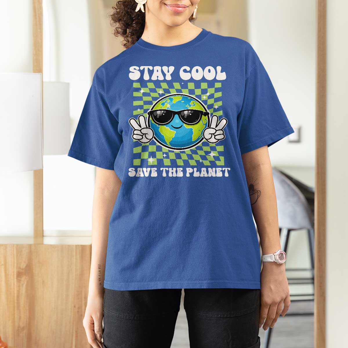 Groovy Earth Day Save The Planet T Shirt For Women