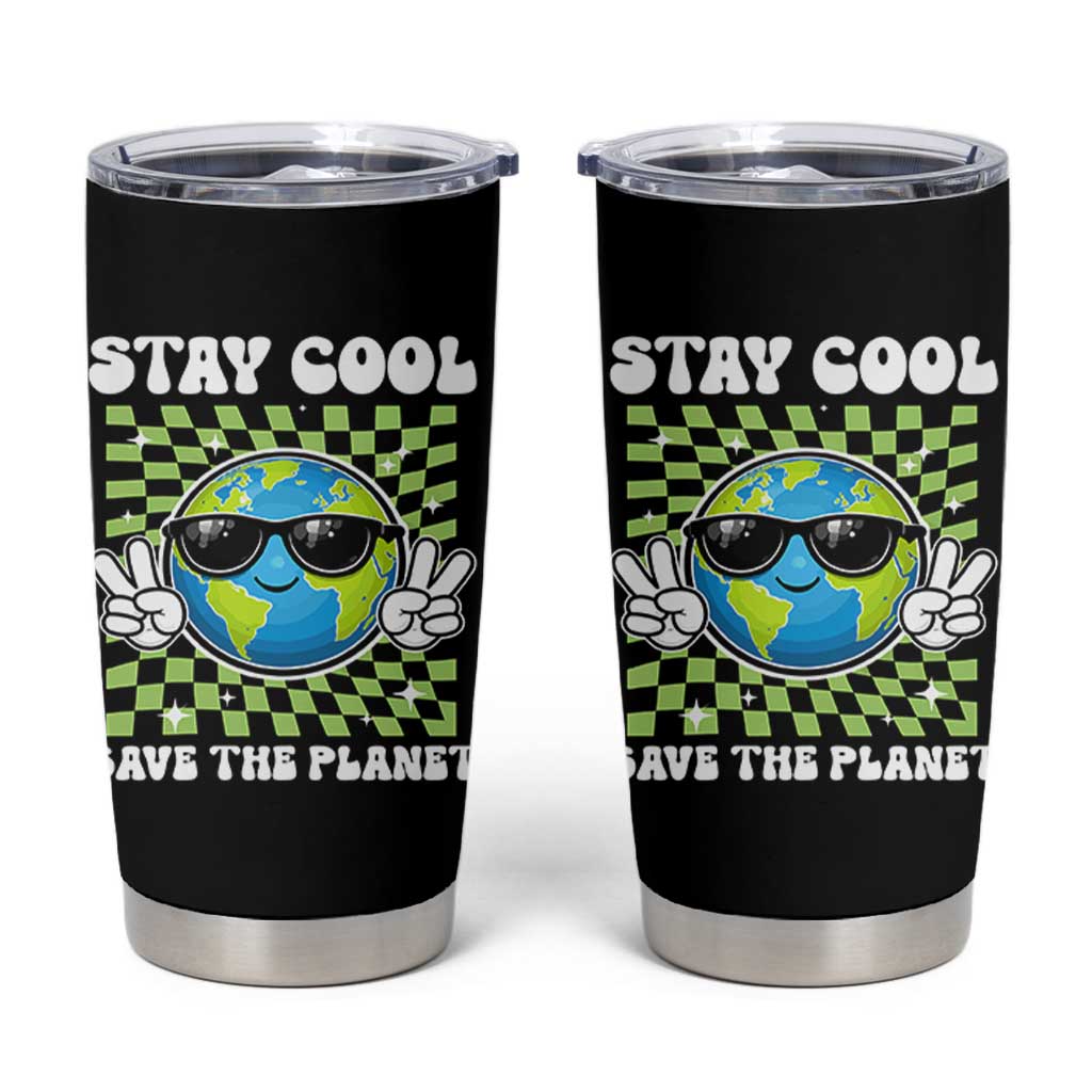 Groovy Earth Day Save The Planet Tumbler Cup