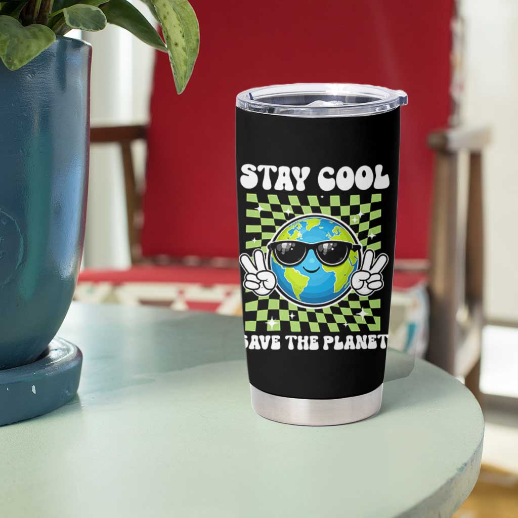 Groovy Earth Day Save The Planet Tumbler Cup