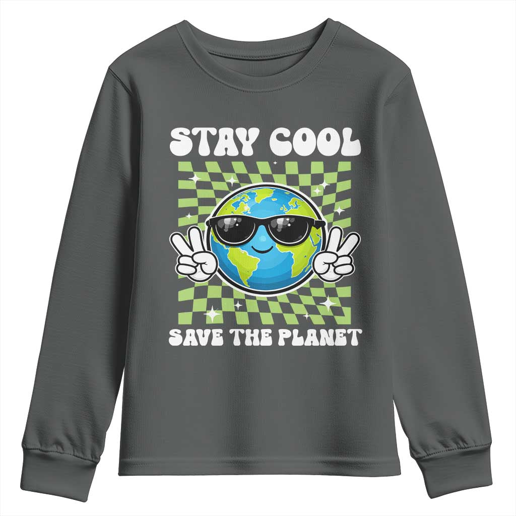 Groovy Earth Day Save The Planet Youth Sweatshirt