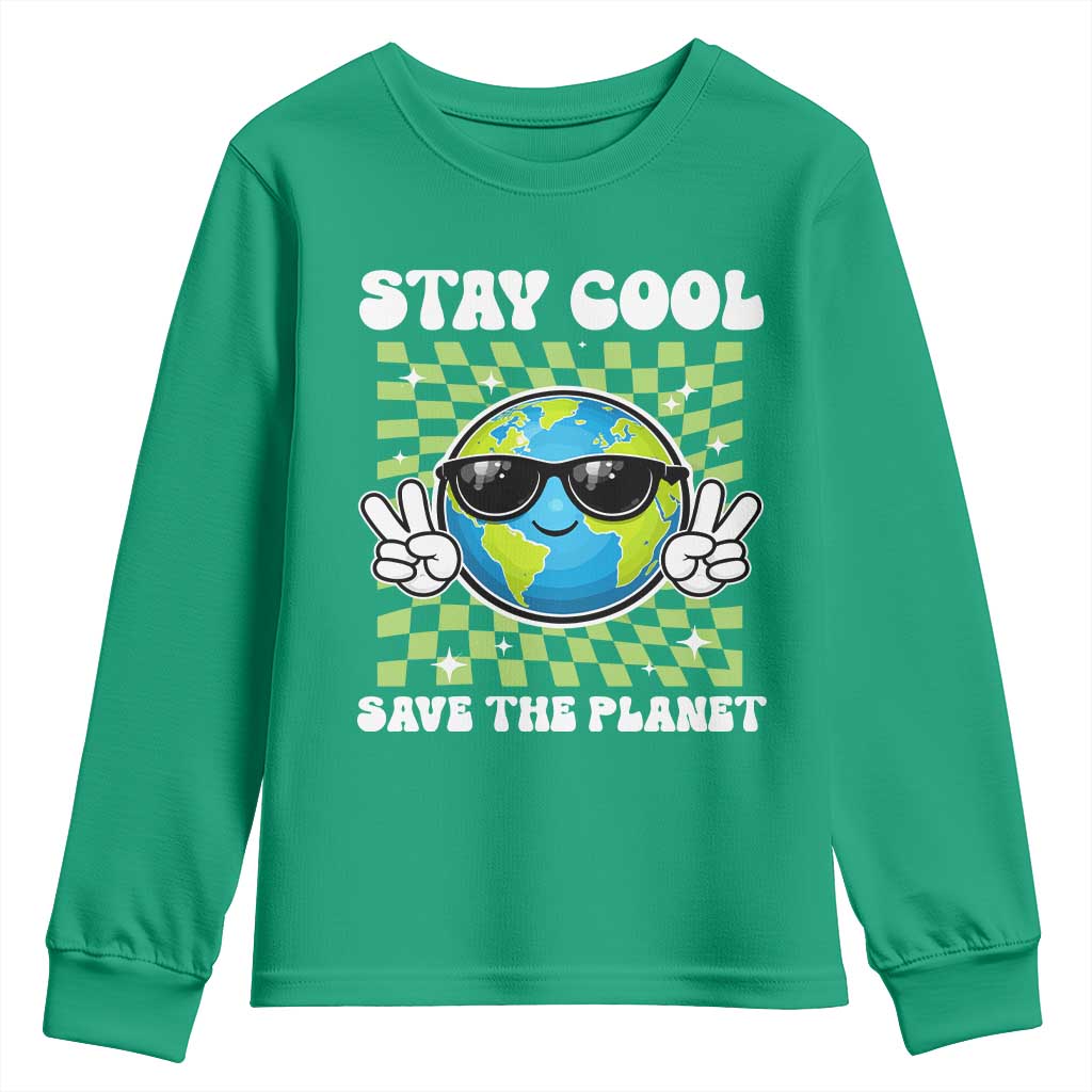 Groovy Earth Day Save The Planet Youth Sweatshirt