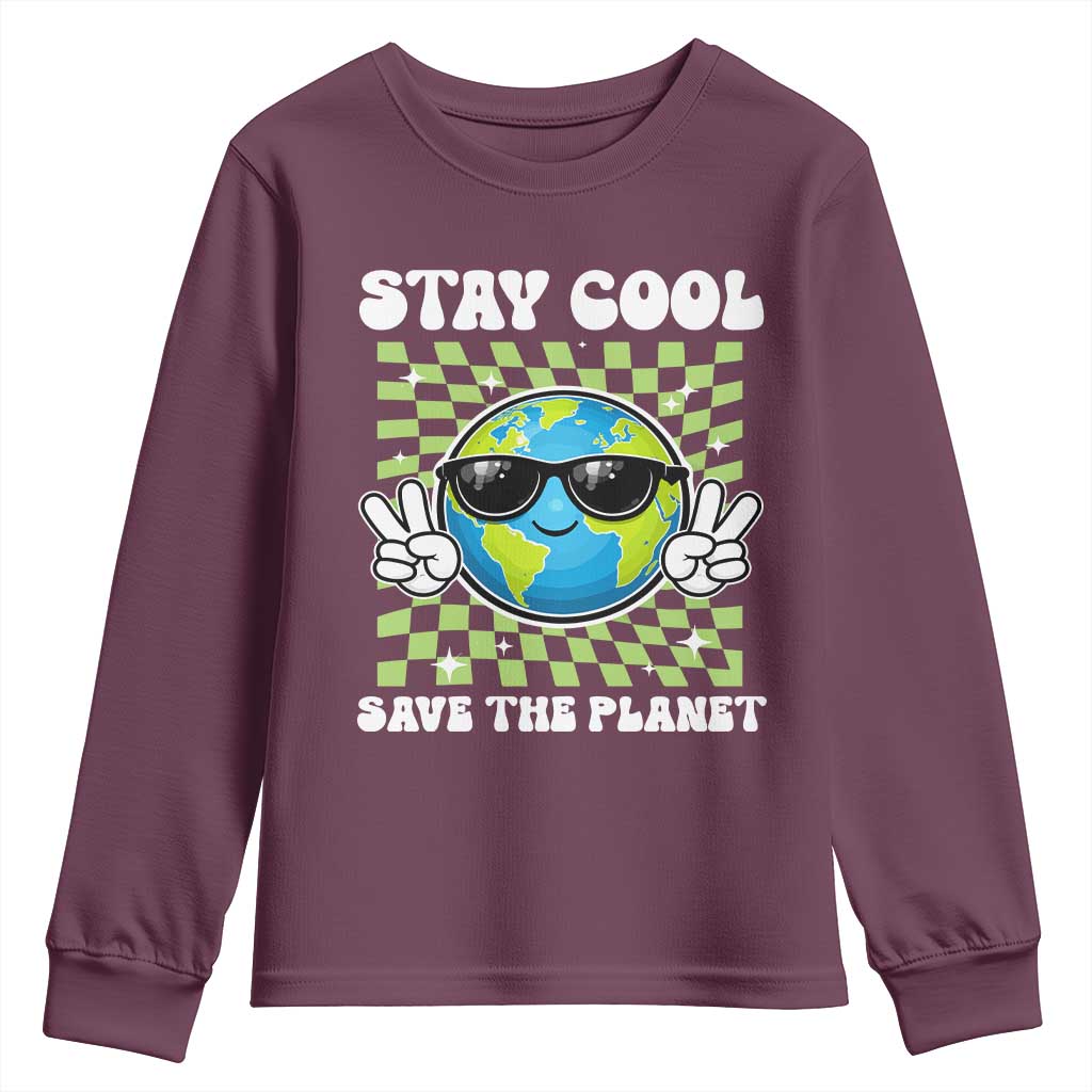 Groovy Earth Day Save The Planet Youth Sweatshirt