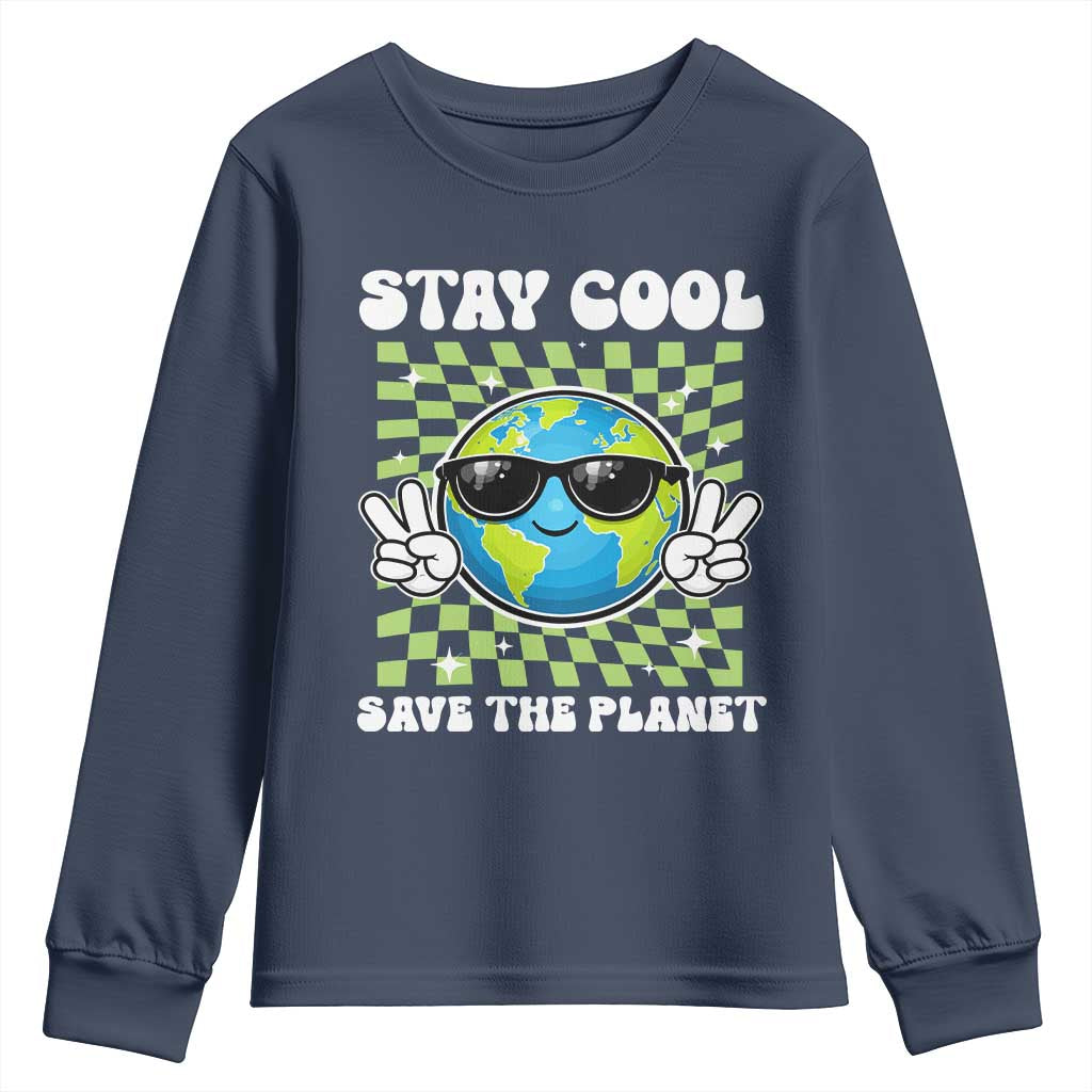 Groovy Earth Day Save The Planet Youth Sweatshirt