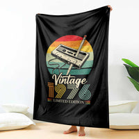 Vintage 1976 Throw Blanket 50th Birthday Turning 50 Year Old Gifts