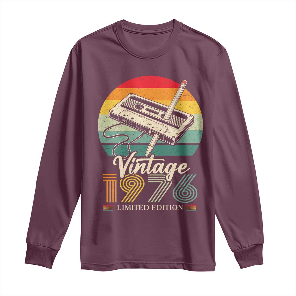 Vintage 1976 Long Sleeve Shirt 50th Birthday Turning 50 Year Old Gifts