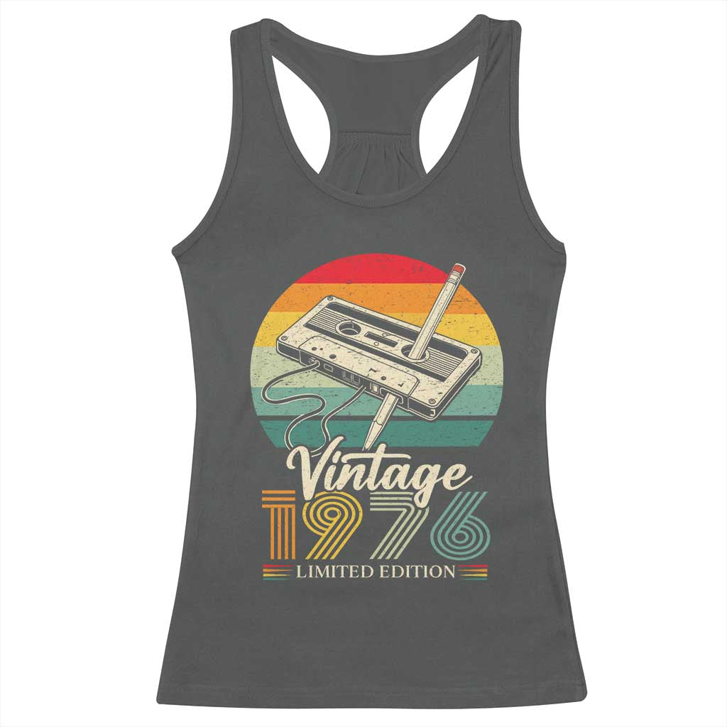 Vintage 1976 Racerback Tank Top 50th Birthday Turning 50 Year Old Gifts