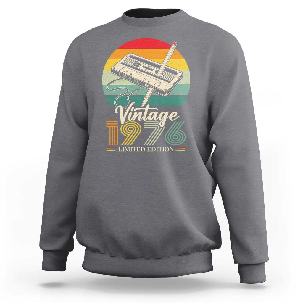 Vintage 1976 Sweatshirt 50th Birthday Turning 50 Year Old Gifts