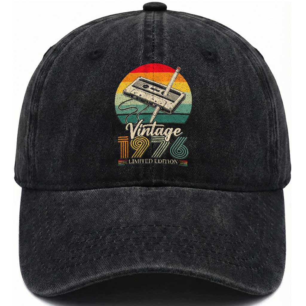 Vintage 1976 Washed Cotton Baseball Cap 50th Birthday Turning 50 Year Old Gifts