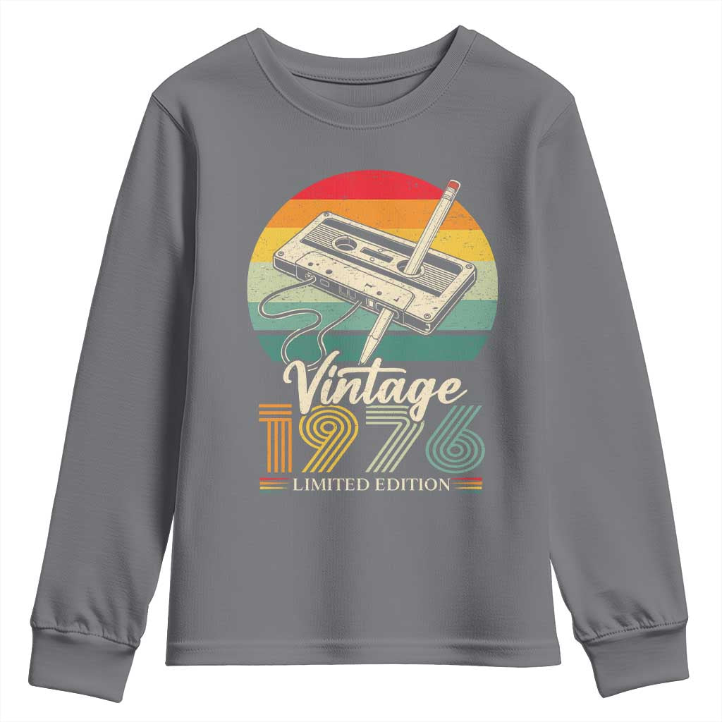 Vintage 1976 Youth Sweatshirt 50th Birthday Turning 50 Year Old Gifts