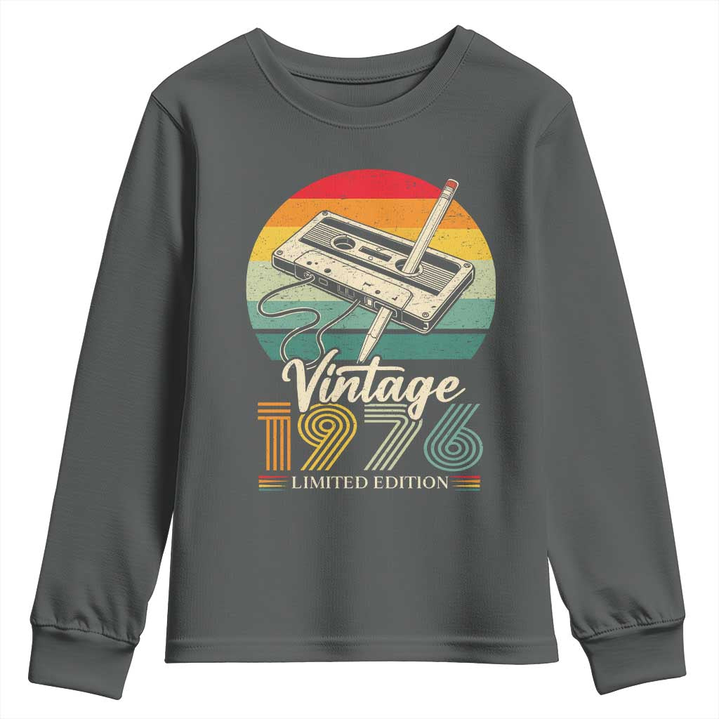 Vintage 1976 Youth Sweatshirt 50th Birthday Turning 50 Year Old Gifts