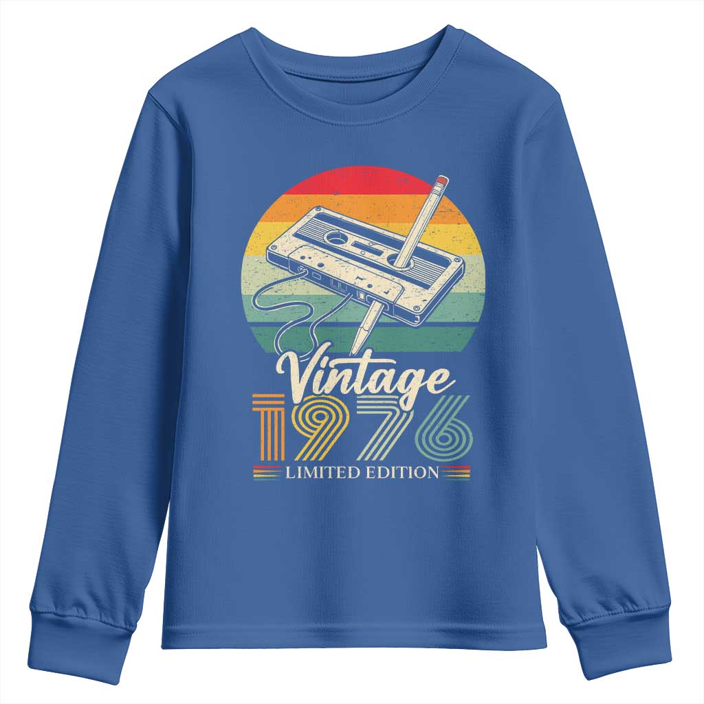 Vintage 1976 Youth Sweatshirt 50th Birthday Turning 50 Year Old Gifts