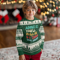 Funny Last Day Ugly Christmas Sweater Retro Admit It You Will Miss Me 6-7 Times This Summer