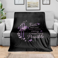 Christian Jesus Throw Blanket Vintage Bible Verse Printed Faith Blessed Inspirational Girl