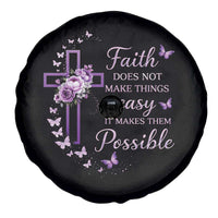 Christian Jesus Spare Tire Cover Vintage Bible Verse Printed Faith Blessed Inspirational Girl