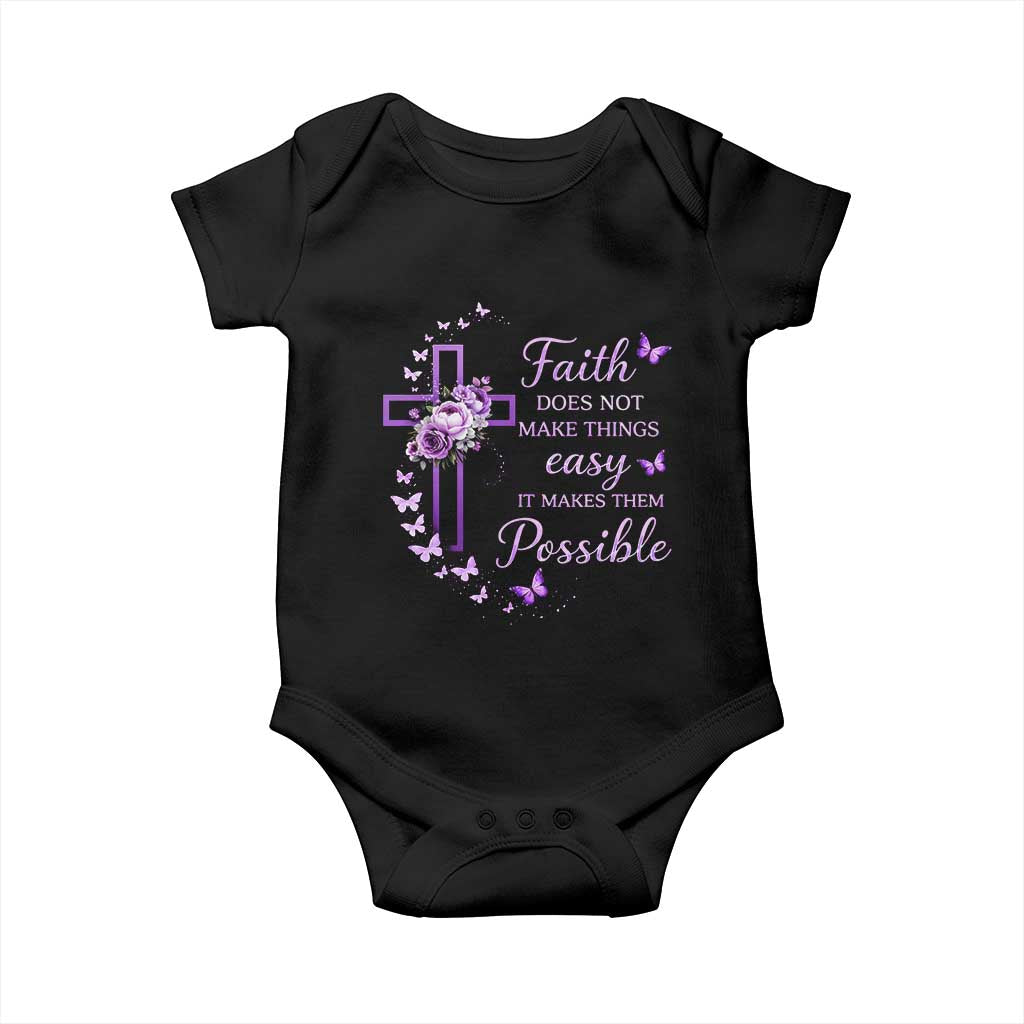 Christian Jesus Baby Onesie Vintage Bible Verse Printed Faith Blessed Inspirational Girl