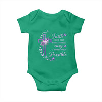 Christian Jesus Baby Onesie Vintage Bible Verse Printed Faith Blessed Inspirational Girl