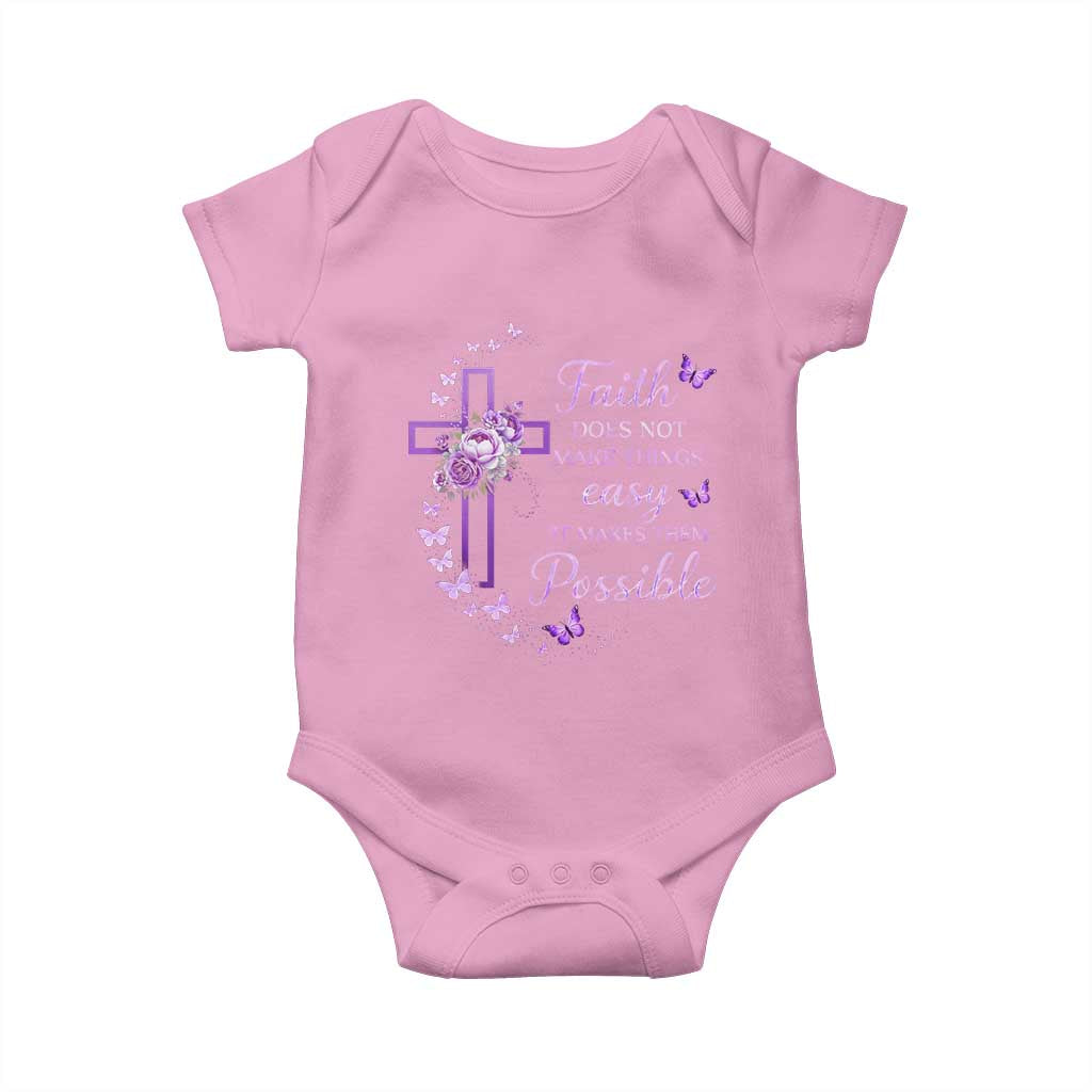 Christian Jesus Baby Onesie Vintage Bible Verse Printed Faith Blessed Inspirational Girl