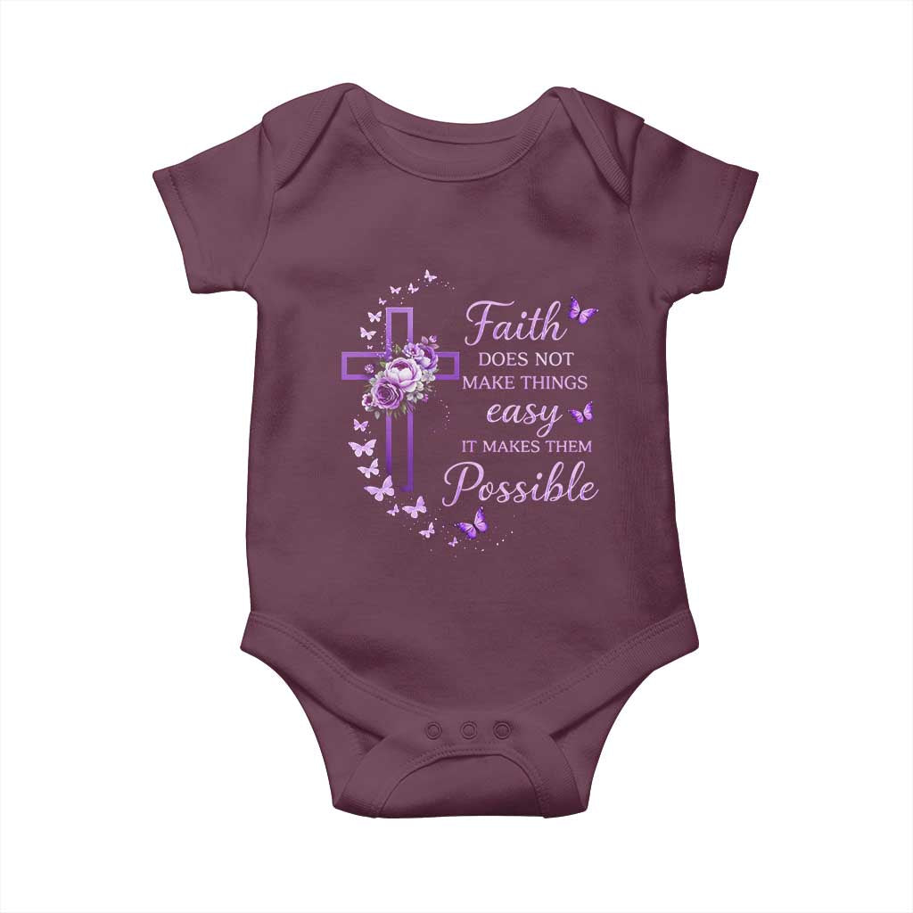Christian Jesus Baby Onesie Vintage Bible Verse Printed Faith Blessed Inspirational Girl