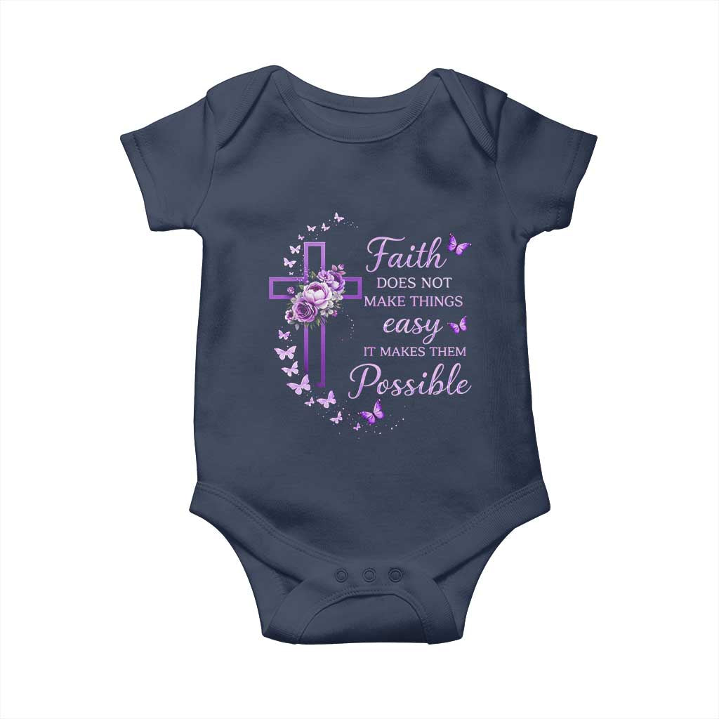 Christian Jesus Baby Onesie Vintage Bible Verse Printed Faith Blessed Inspirational Girl