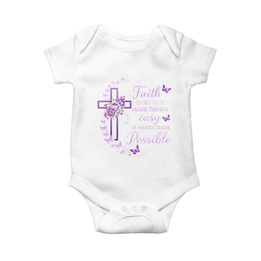 Christian Jesus Baby Onesie Vintage Bible Verse Printed Faith Blessed Inspirational Girl
