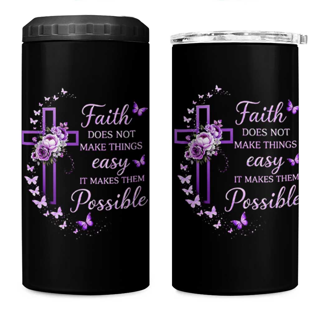 Christian Jesus 4 in 1 Can Cooler Tumbler Vintage Bible Verse Printed Faith Blessed Inspirational Girl