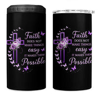 Christian Jesus 4 in 1 Can Cooler Tumbler Vintage Bible Verse Printed Faith Blessed Inspirational Girl