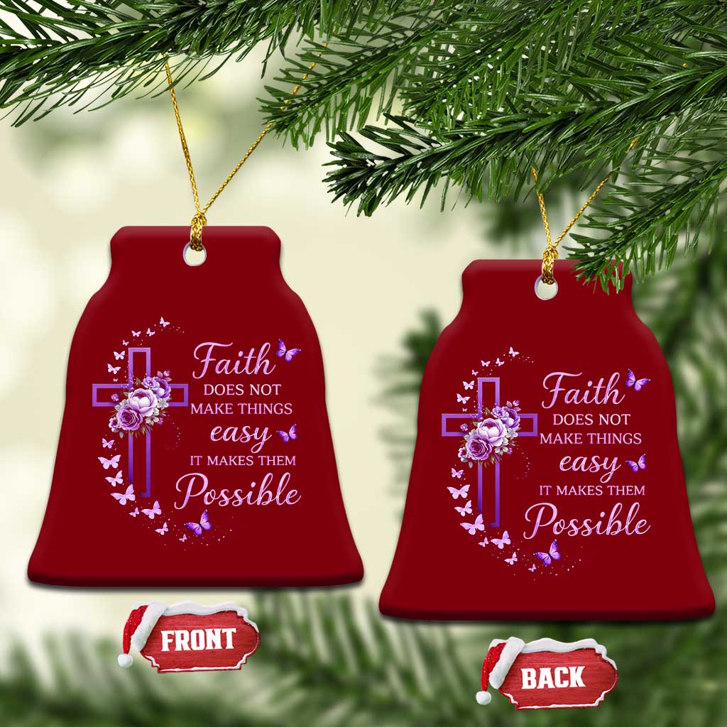 Christian Jesus Ceramic Ornament Vintage Bible Verse Printed Faith Blessed Inspirational Girl