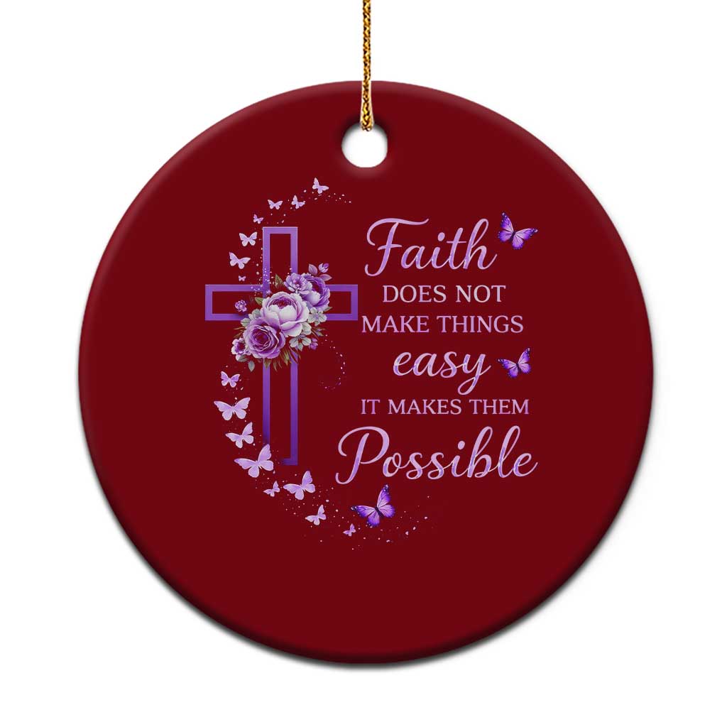 Christian Jesus Ceramic Ornament Vintage Bible Verse Printed Faith Blessed Inspirational Girl