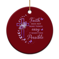 Christian Jesus Ceramic Ornament Vintage Bible Verse Printed Faith Blessed Inspirational Girl