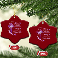 Christian Jesus Ceramic Ornament Vintage Bible Verse Printed Faith Blessed Inspirational Girl